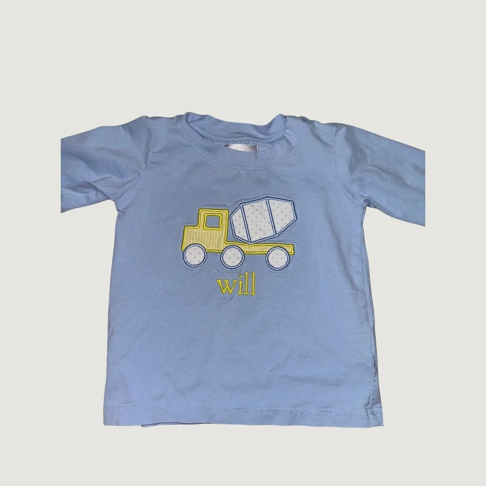 Beaufort Bonnet Cecil and Lou Boys Will Monogram Bubble Shirt Bundle 18M Blue